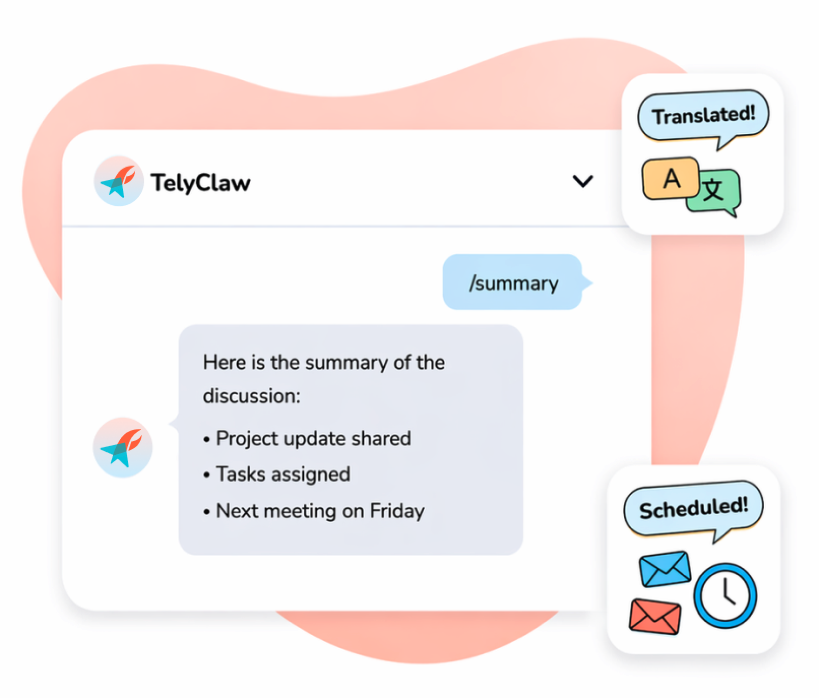 How TelyClaw works as an AI Telegram client for summaries translation and scheduling