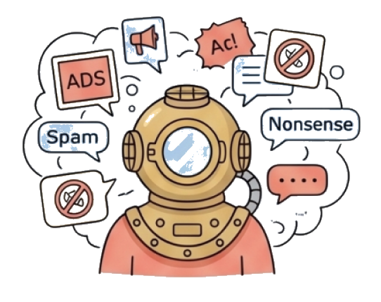 Information noise in Telegram groups with too many messages and distractions