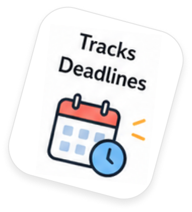 Tracks Deadlines AI card