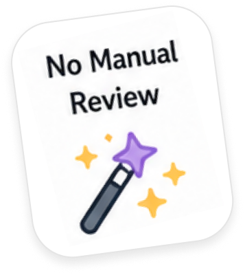 No Manual Review AI card